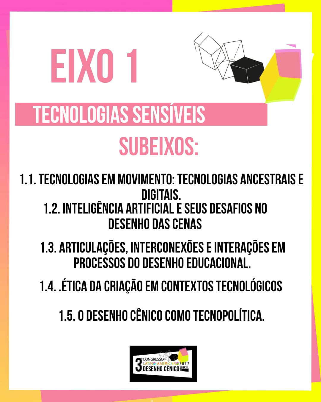 EIXOS TEMÁTICOS DAS APRESENTAÇÕES